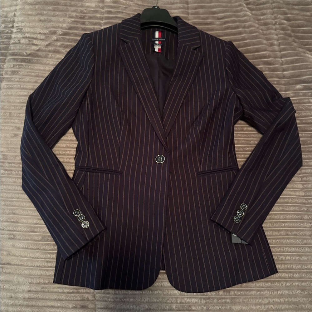 NEW Tommy Hilfiger Pinstripe Blazer Size 4